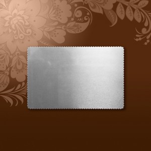 Визитка металлическая (серебро/волна) JSMP 54*86